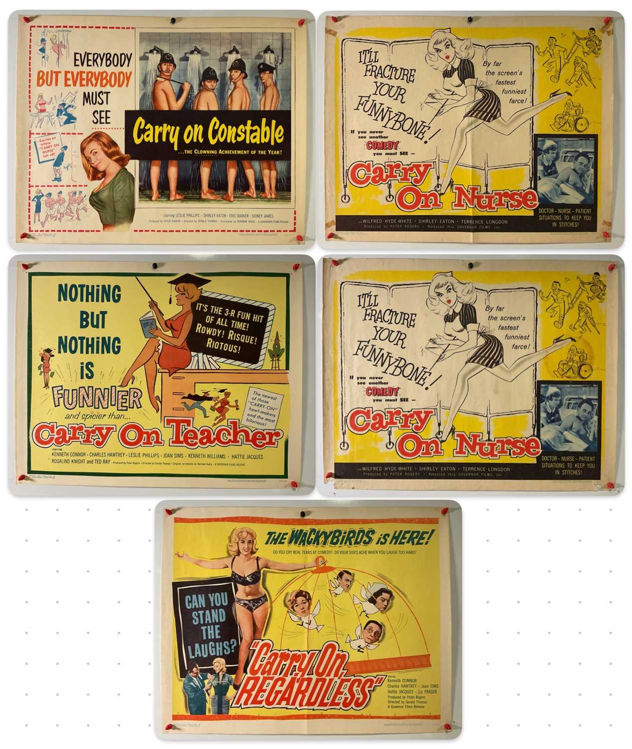 Lot 6 - A selection Carry on US half sheets comprising...