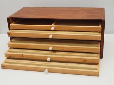 Lot 9 - A handbuilt wooden stock storage cabinet for N...