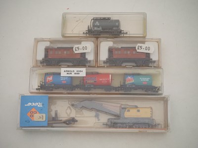 Lot 13 - A group of N gauge European outline rolling...