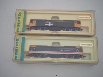 Lot 15 - MINITRIX - a pair of N gauge class 47 diesel...