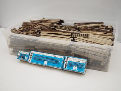 Lot 31 - MARKLIN - A large crate of 3-rail HO M-track...