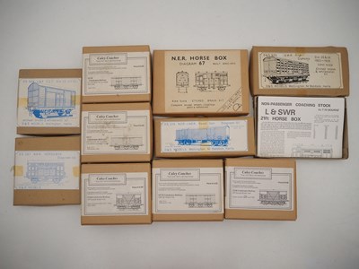 Lot 114 - A group of unbuilt OO gauge etched brass and...