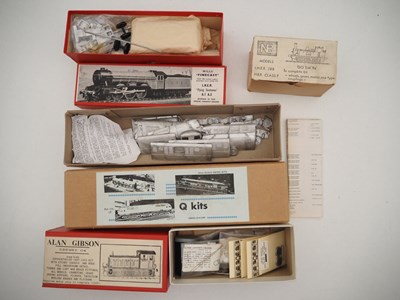 Lot 116 - A group of unbuilt OO gauge etched brass and...