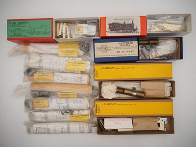 Lot 117 - A group of unbuilt OO gauge etched brass and...