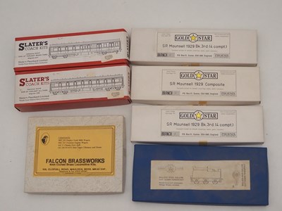 Lot 118 - A group of unbuilt OO gauge plastic, etched...