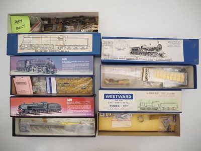 Lot 119 - A group of unbuilt OO gauge etched brass and...