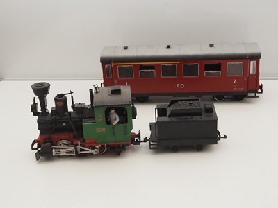 Lot 215 - An LGB G gauge 0-4-0 steam loco in green...