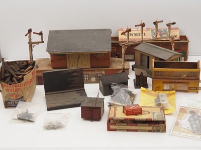 Lot 217 - A group of wooden O gauge buildings possibly...
