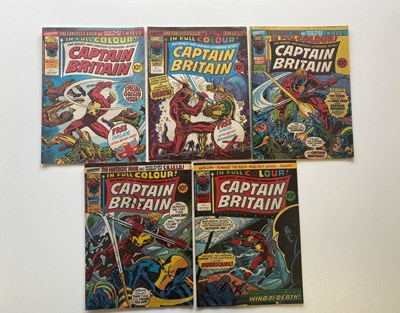 Lot 328 - CAPTAIN BRITAIN LOT (Group of 5) - (1976 -...