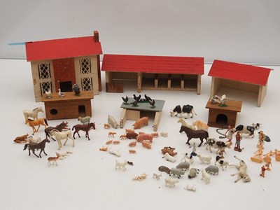Lot 280 - A group of wooden farm buildings together with...