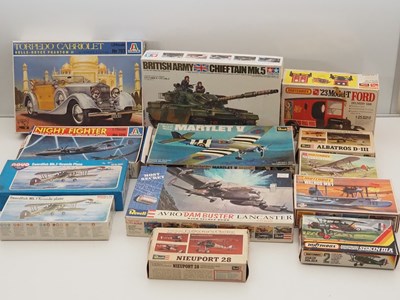 Lot 295 - A group of unbuilt plastic kits for various...