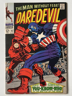 Lot 34 - DAREDEVIL # 43 (1968 - MARVEL - Cents Copy) -...