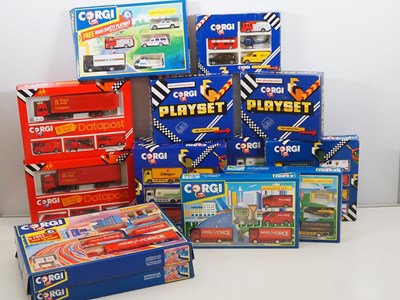 Lot 396 - CORGI Juniors - A mixed group of multi vehicle...