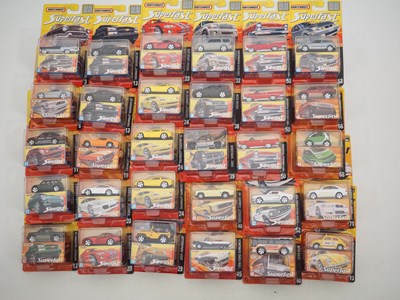 Lot 406 - MATTEL MATCHBOX - 'Superfast' carded vehicles,...