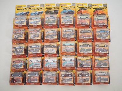 Lot 407 - MATTEL MATCHBOX - 'Superfast' carded vehicles,...