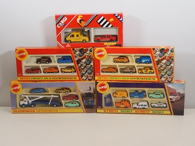 Lot 412 - CORGI Juniors - A pair of multi vehicle gift...