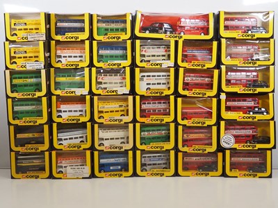 Lot 484 - A group of CORGI diecast buses together with...