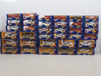 Lot 485 - CORGI - diecast racing and rally cars in blue...