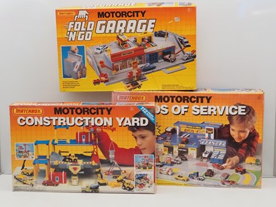 Lot 495 - MATCHBOX - Motorcity playsets comprising 'Fold...