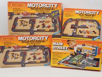 Lot 499 - MATCHBOX - Motorcity playsets, 'Play Track', 2...