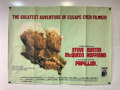 Lot 116 - PAPILLON (1973) UK Quad film poster, Steve...