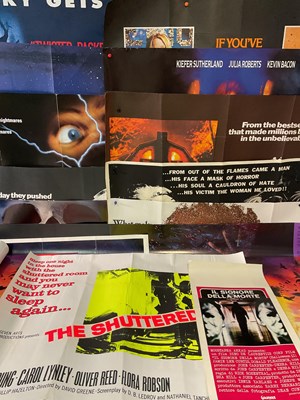 Lot 216 - A horrifying group of film posters, mostly UK...