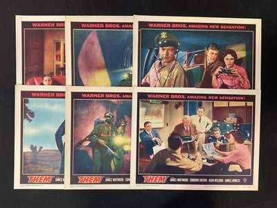 Lot 240 - THEM (1954) A group of 6 US lobby cards for...