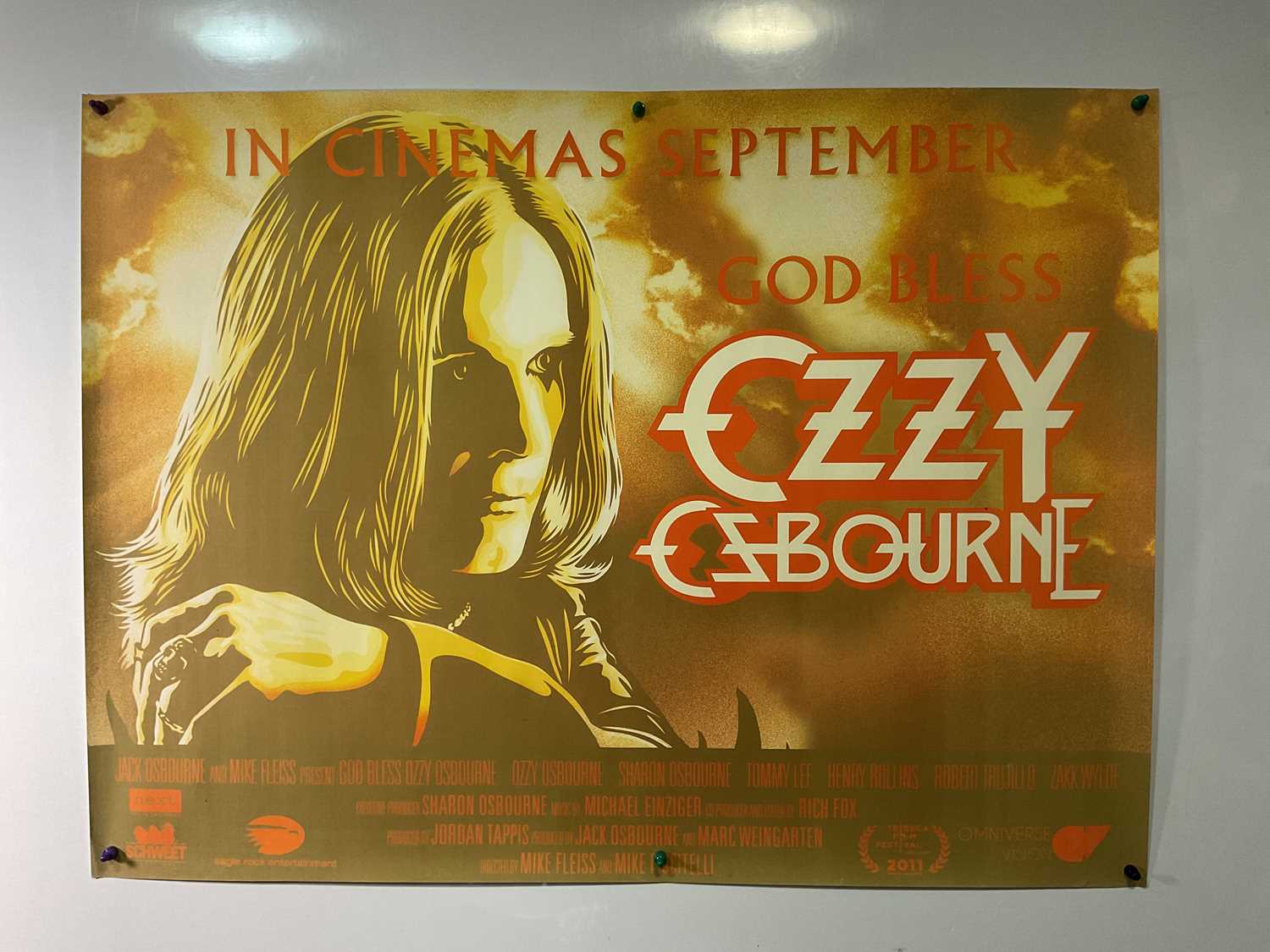 Lot 35 - GOD BLESS OZZY OSBOURNE (2011) UK quad film...