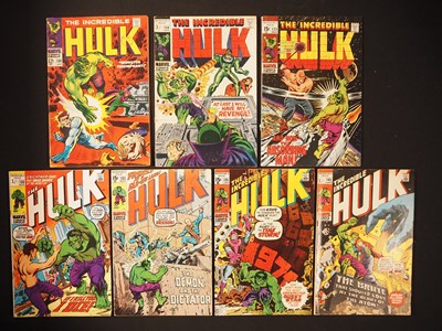 Lot 458 - INCREDIBLE HULK #108, 114, 125, 130, 133, 135,...