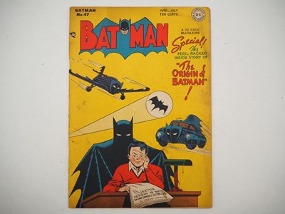 Lot 481 - BATMAN #47 (1948 - DC) - The origin of Batman,...