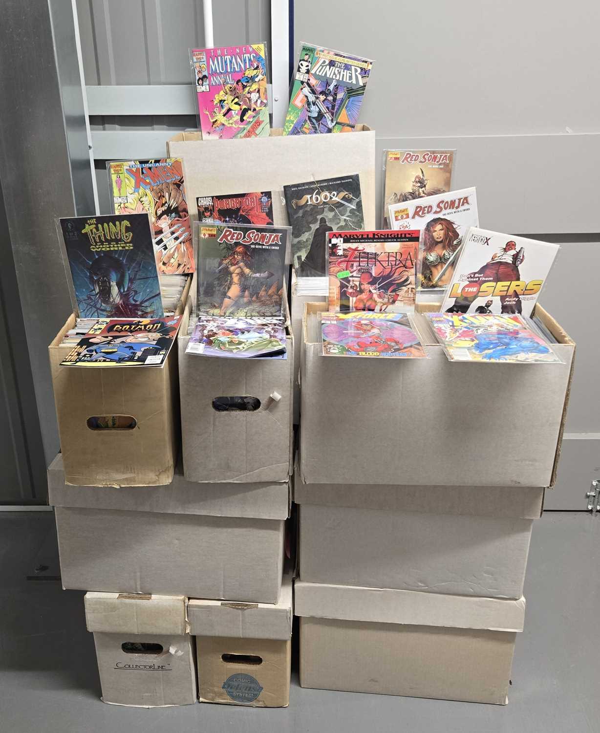 Lot 447 - LARGE COMIC LUCKY DIP JOB LOT (13 shortboxes &...