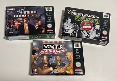 Lot 518 - A group of 3 NINTENDO 64 wrestling video games...