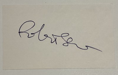 Lot 566 - ROBERT SHAW - a signed autograph card bearing...