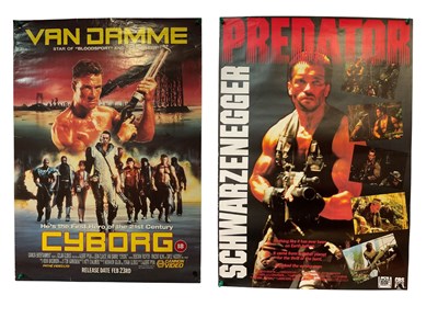 Lot 219 - A pair of film posters for the video releases...