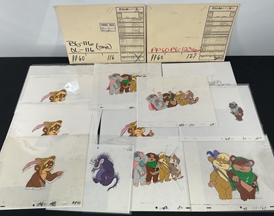Lot 390 - A force of STAR WARS EWOKS animation cels and...