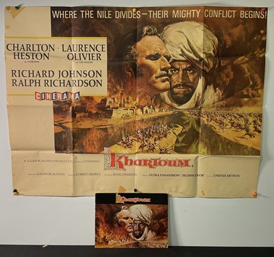 Lot 309 - KHARTOUM (1966) UK quad film poster for the...