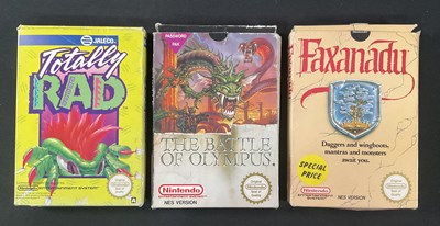 Lot 527 - A group of 3 boxed NINTENDO (NES) video games...