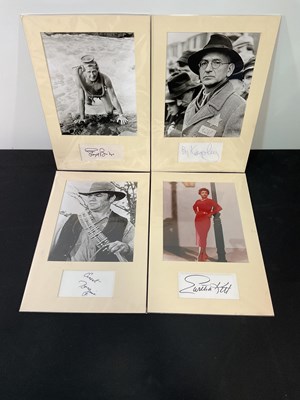 Lot 556 - A group of 4 mounted autographs with a...