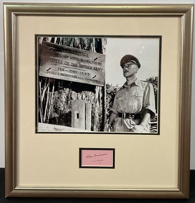 Lot 574 - A framed and glazed autograph of ALEC GUINNESS,...
