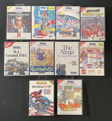 Lot 540 - A group of 10 boxed SEGA MASTER SYSTEM video...