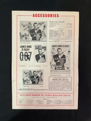 Lot 405 - FROM RUSSIA WITH LOVE (1963) UK Exhibitors...