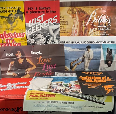 Lot 332 - A group of sexploitation UK quad film posters...