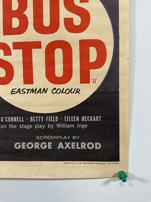 Lot 368 - BUS STOP (1956) UK double crown film poster...
