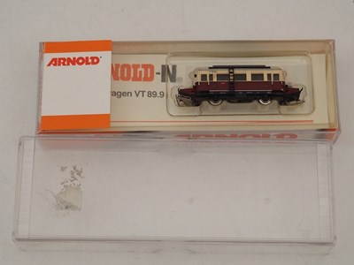 Lot 24 - A pair of ARNOLD N gauge railcars (one steam,...