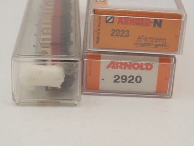 Lot 24 - A pair of ARNOLD N gauge railcars (one steam,...