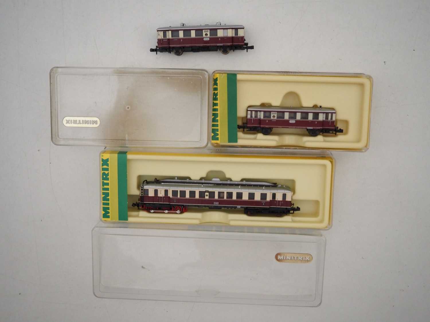 Lot 25 - A MINITRIX N gauge C4vT diesel bogie railcar...