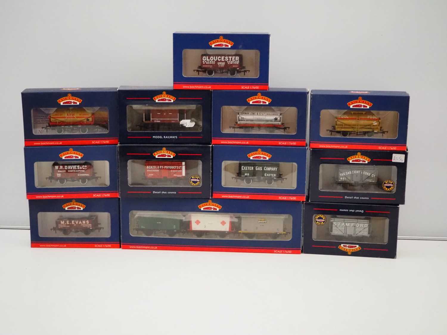 Lot 60 - A group of BACHMANN OO gauge wagons including...
