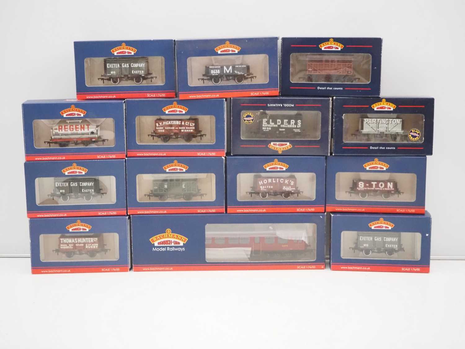 Lot 61 - A group of BACHMANN OO gauge wagons including...