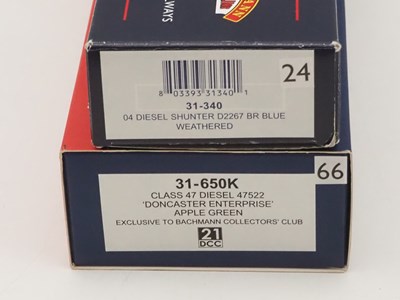 Lot 77 - A pair of BACHMANN OO gauge diesel locomotives...