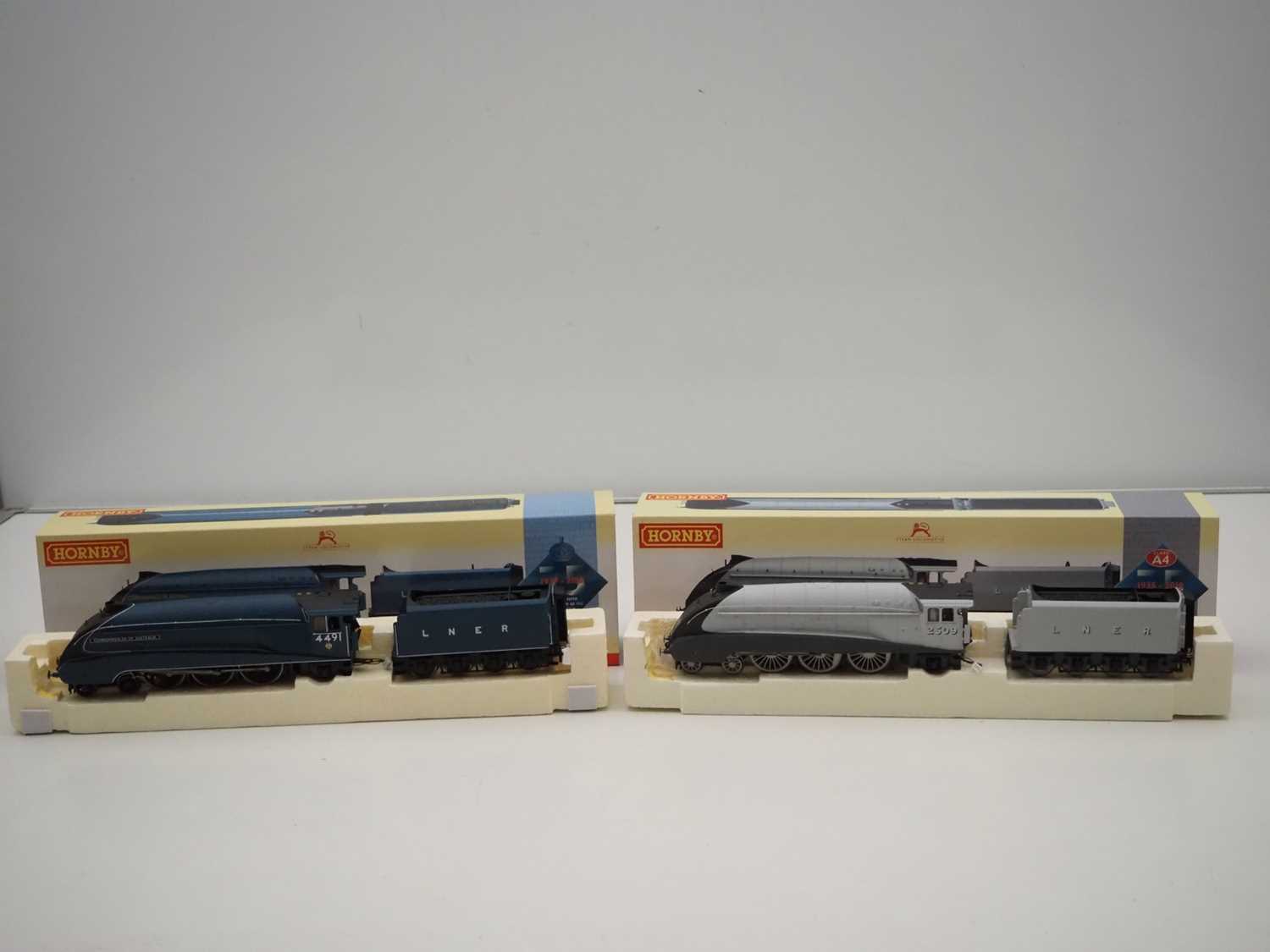 Lot 89 - A pair of HORNBY OO gauge class A4 steam...